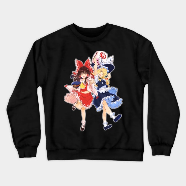 Marsia and Reimu BFF Crewneck Sweatshirt by KokoroPopShop